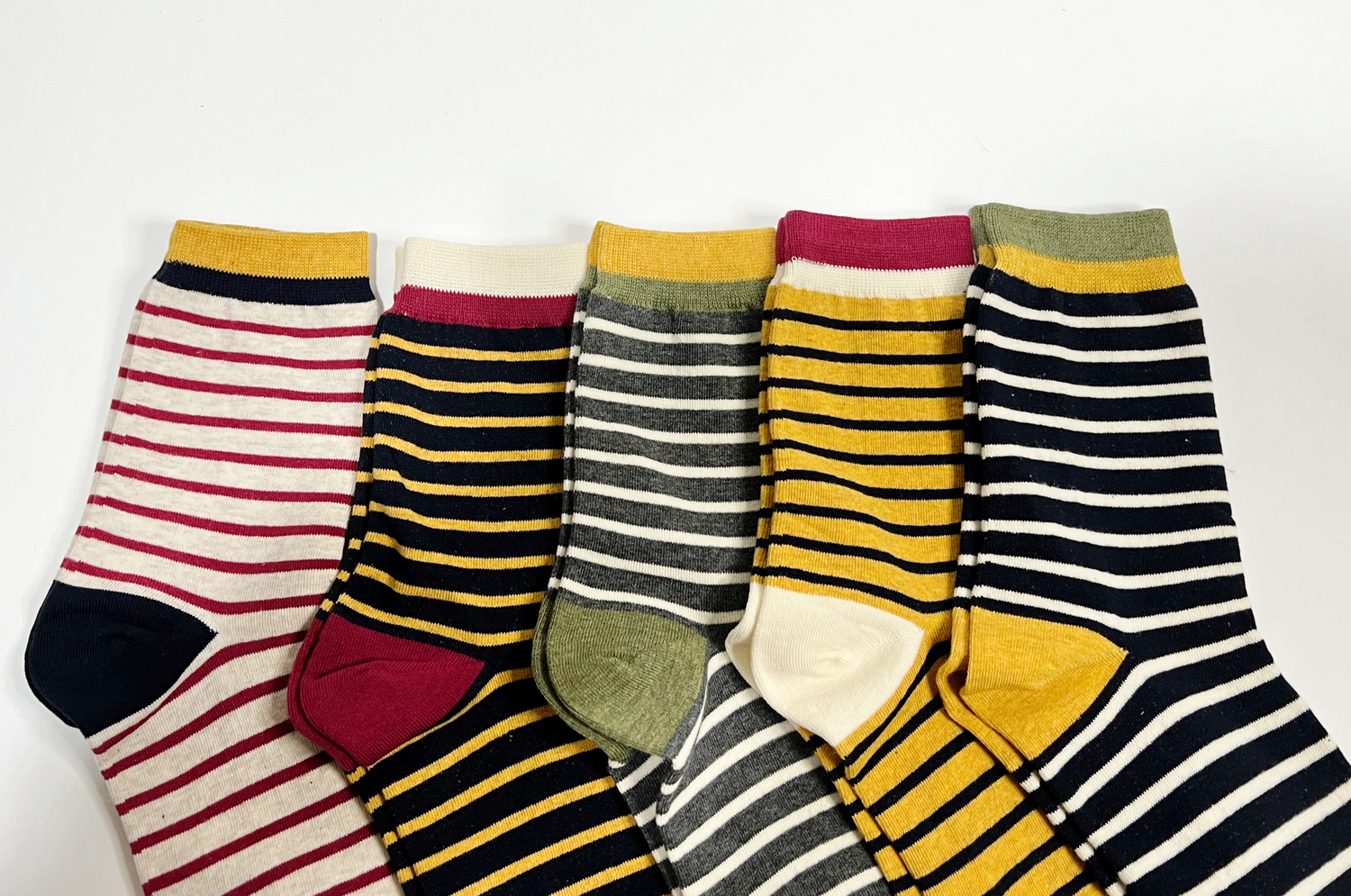 Minimal Striped Socks | Women’s Half Calf